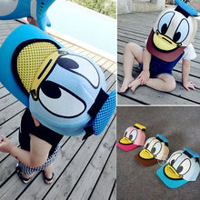 Load image into Gallery viewer, Donald Duck Baseball Cap petten kidsfor boys and girls Snapback Caps Hip Hop Flat summer kids hat Funny Hats for 2-6years