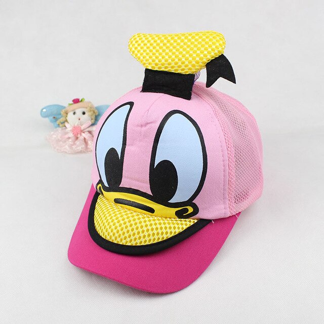 Donald Duck Baseball Cap petten kidsfor boys and girls Snapback Caps Hip Hop Flat summer kids hat Funny Hats for 2-6years