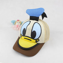 Load image into Gallery viewer, Donald Duck Baseball Cap petten kidsfor boys and girls Snapback Caps Hip Hop Flat summer kids hat Funny Hats for 2-6years