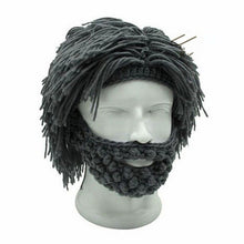 Load image into Gallery viewer, Men Winter Crochet Mustache Hat Handmade Knitted Beard Beanies Face Tassel Bicycle Mask Ski Warm Cap Funny Hat